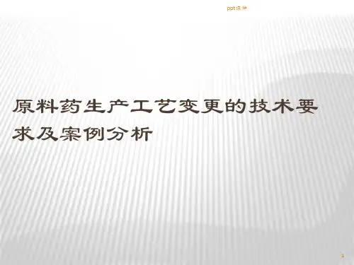 原料药生产工艺变更的技术要求及案例分析 ppt课件