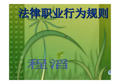 法律职业行为规则第一章