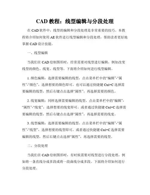 CAD教程 线型编辑与分段处理