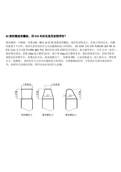 33度的锯齿形螺纹