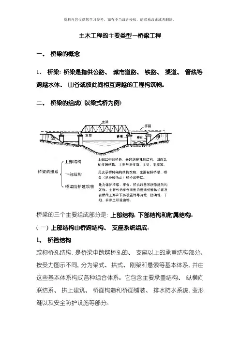 土木工程概论桥梁工程讲义大字体模板