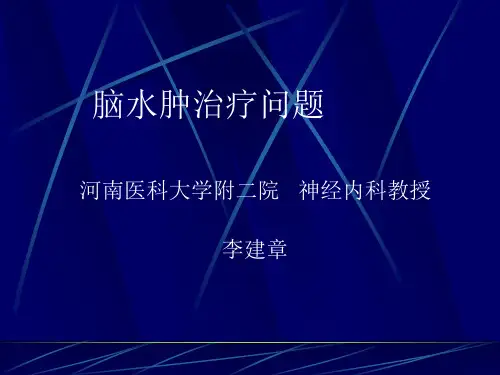 脑水肿治疗问题