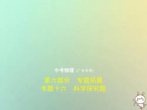 (广东专用)中考化学复习专题十六科学探究题(试卷部分)课件