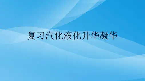 汽化和液化、升华和凝华复习ppt 人教版优质课件优质课件