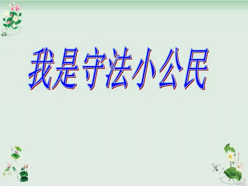 《我做小小普法员遵纪守法从我做起》PPT课件鲁人版1