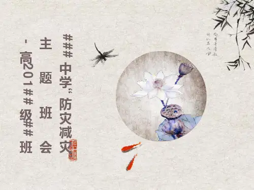 防灾减灾主题班会宣传ppt