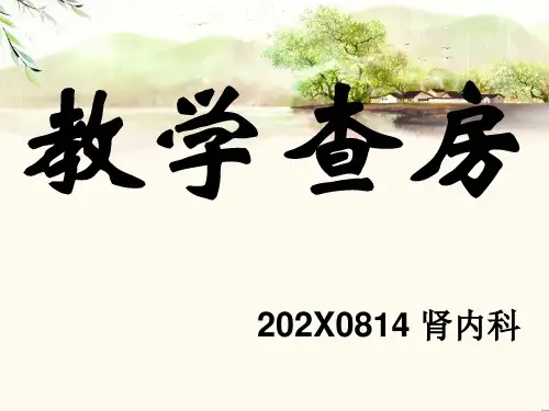 肾内科教学查房ppt模板