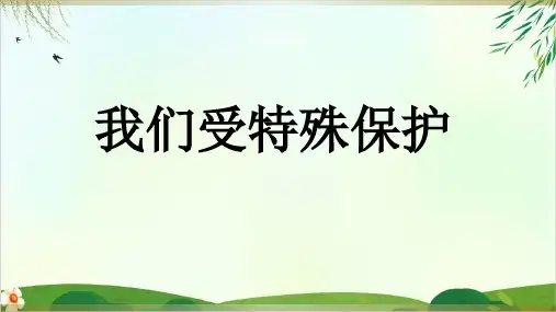 (人教部编版)六年级上册道德与法治我们受特殊保护优秀PPT