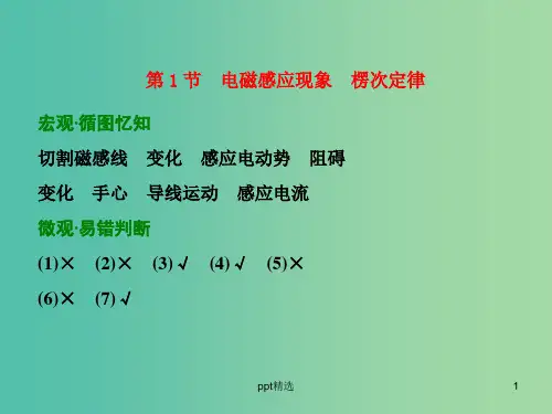 高考物理第一轮复习 第九章 第1节 电磁感应现象  楞次定律课件 