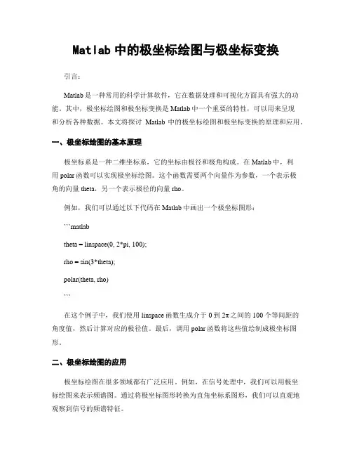 Matlab中的极坐标绘图与极坐标变换