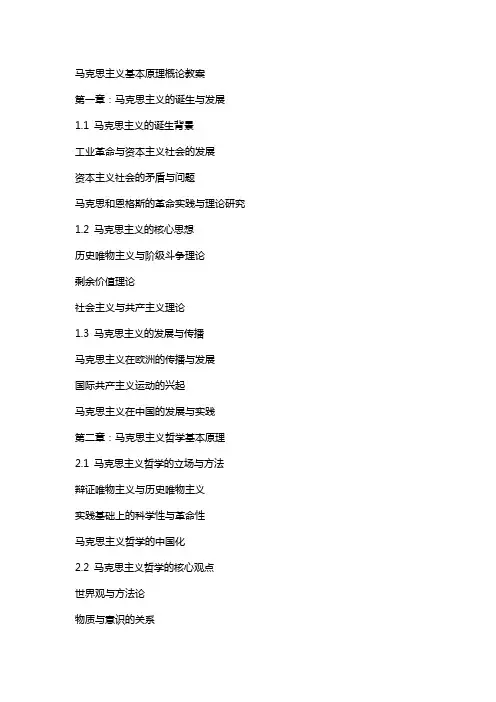 马克思主义基本原理概论教案