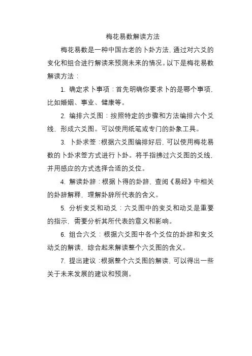 梅花易数解读方法