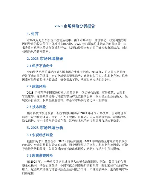 2023市场风险分析报告