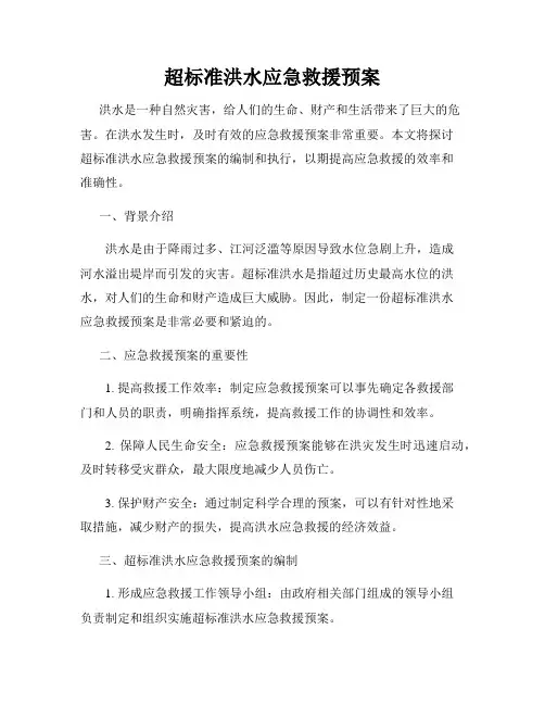 超标准洪水应急救援预案