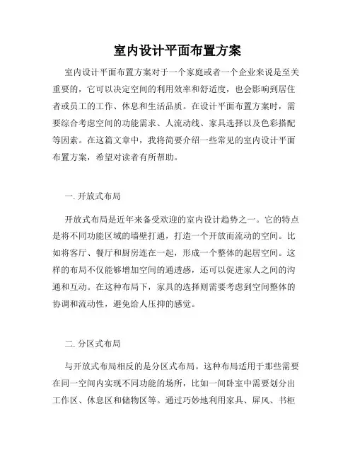 室内设计平面布置方案