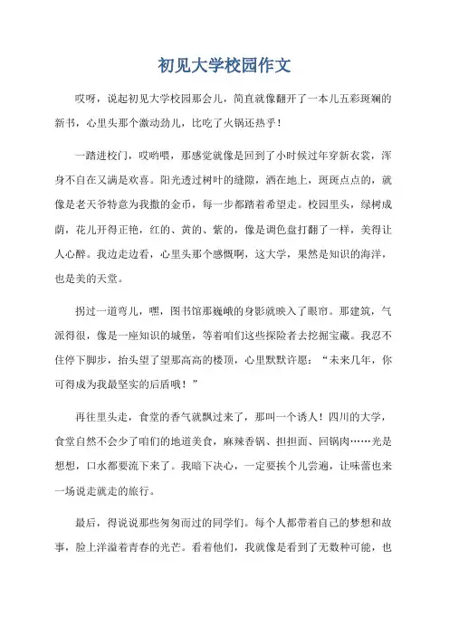 初见大学校园作文