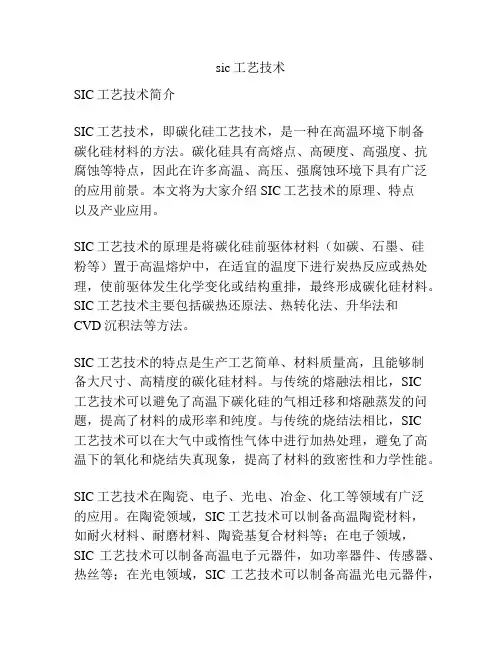 sic工艺技术