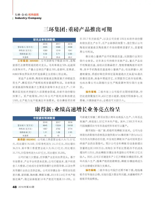 三环集团：重磅产品推出可期