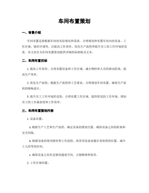 车间布置策划