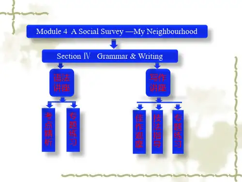 高中英语外研版必修一配套同步课件Module 4 Section Ⅳ Grammar & Writing