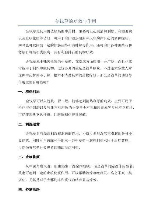 金钱草的功效与作用
