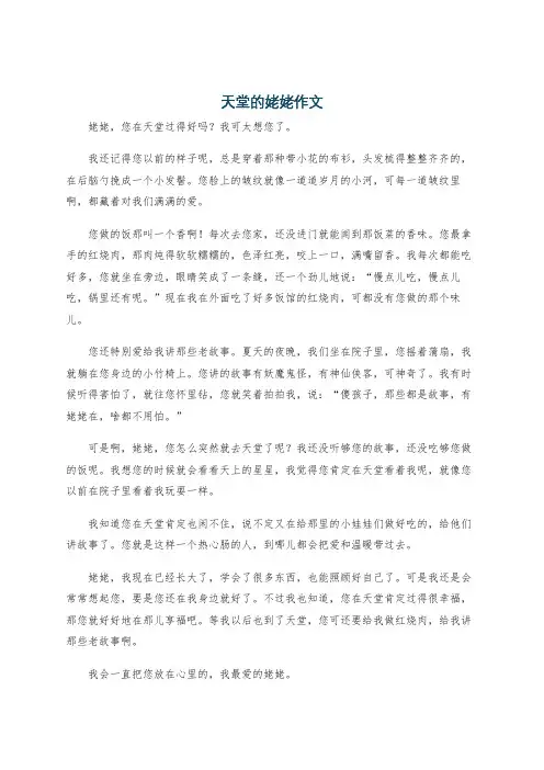 天堂的姥姥作文