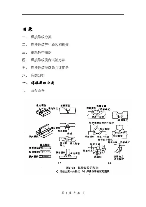 焊接裂纹分析