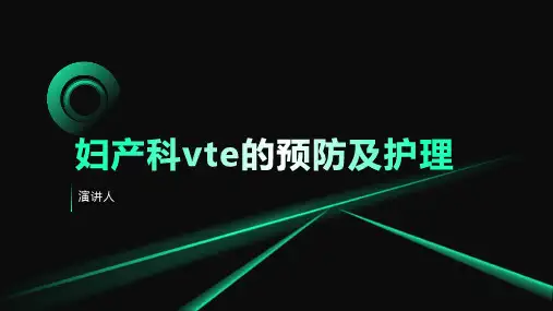 妇产科vte的预防及护理ppt模板