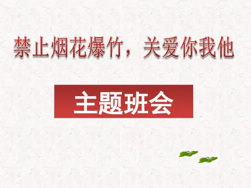 禁止燃放烟花爆竹教育课件