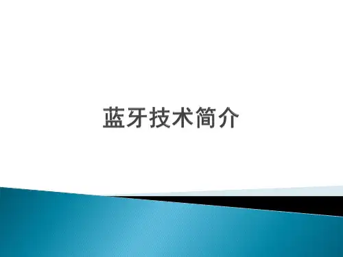 蓝牙技术 简介