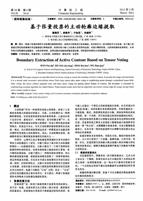 基于张量投票的主动轮廓边缘提取