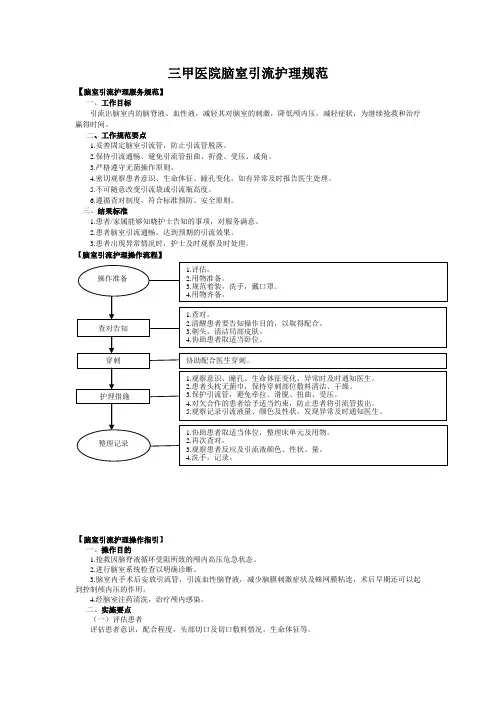三甲医院脑室引流护理规范