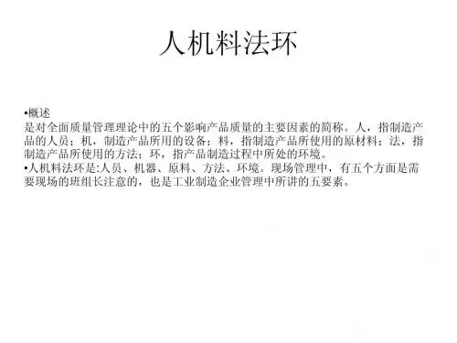 人机料法环