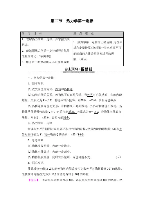 《热力学第一定律》精品讲义