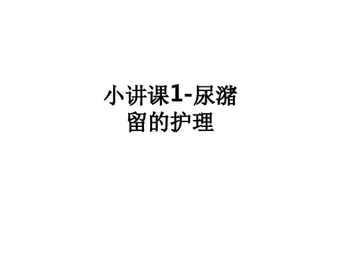 小讲课1 尿潴留的护理课件