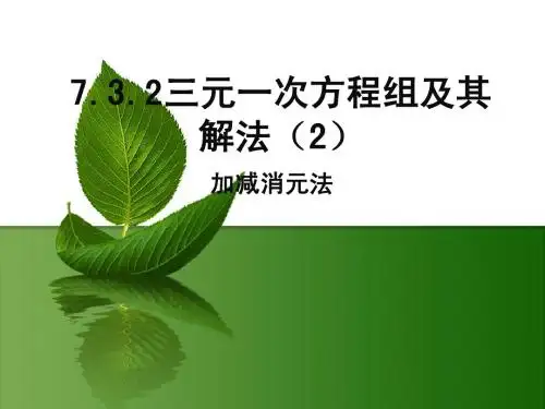 7.3.2三元一次方程组及其解法(加减消元法)