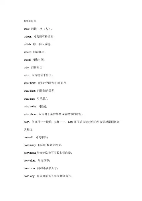 2023年小升初特殊疑问句专项