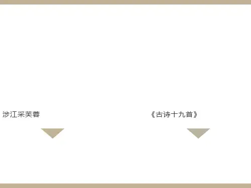 《诗三首》涉江采芙蓉PPT课件