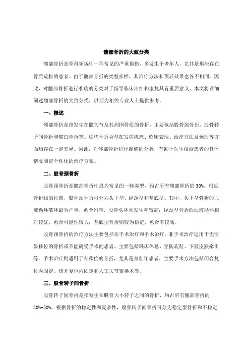 髋部骨折的大致分类
