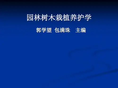 树木生长发育的生命周期
