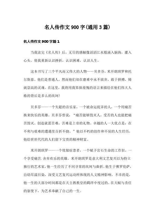 名人传作文900字(通用3篇)