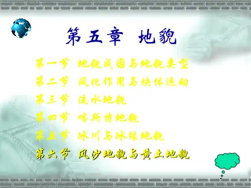 石大自然地理学课件第5章  地貌