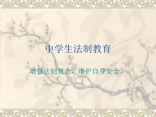 中学生安全法制教育PPT幻灯片
