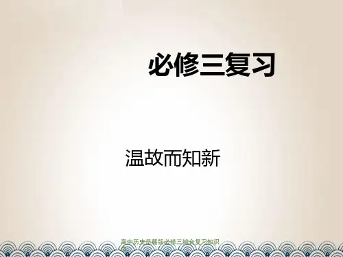 高中历史岳麓版必修三综合复习知识点