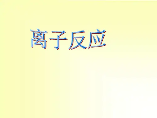 人教版化学必修一离子反应PPT