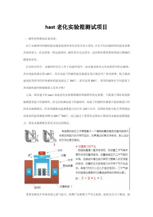 hast老化试验箱测试专项项目