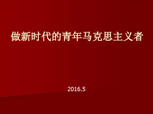 做新时代的青年马克思主义者 ppt课件