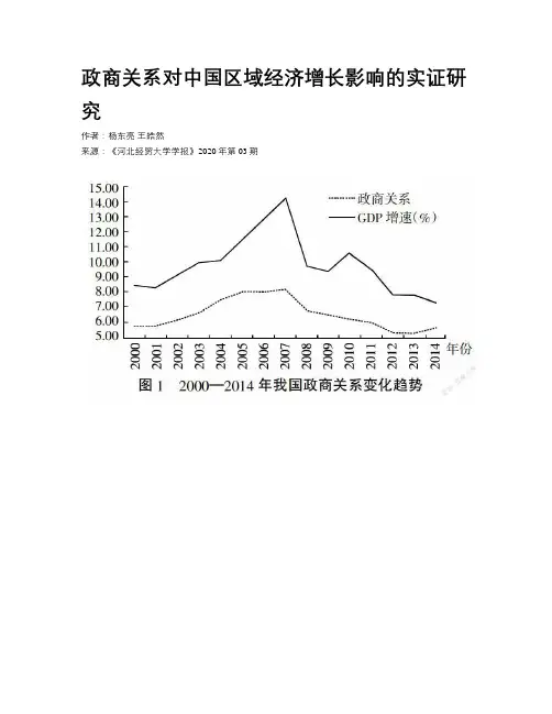 政商关系对中国区域经济增长影响的实证研究