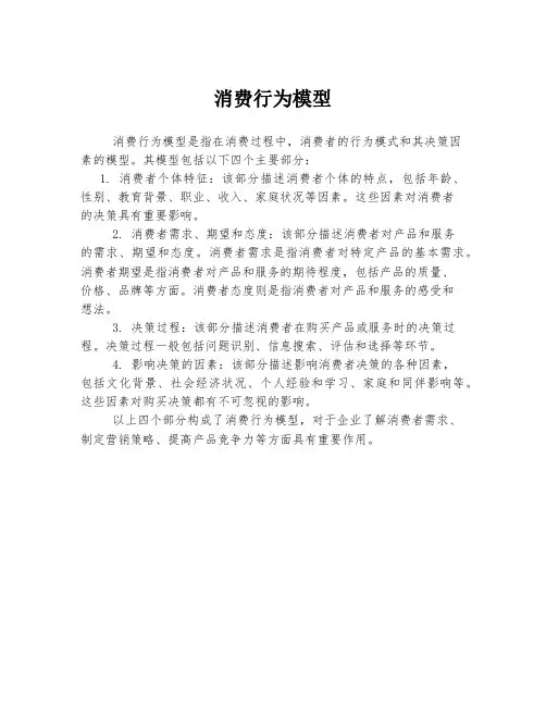 消费行为模型