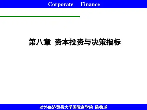 公司理财第八章-精选文档